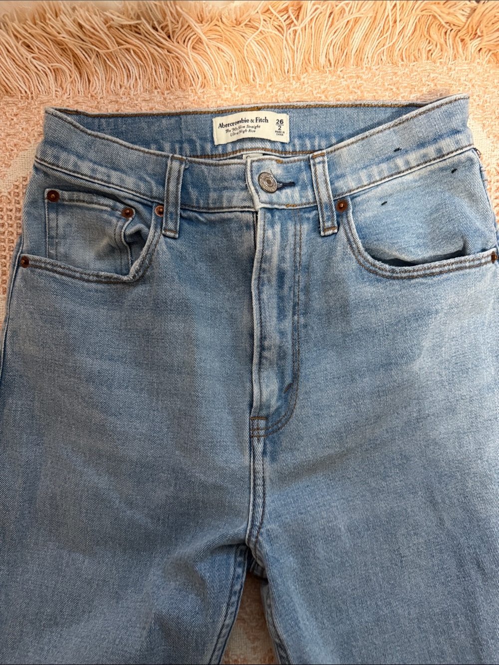 Abercrombie & Fitch Light Wash Straight Jeans
